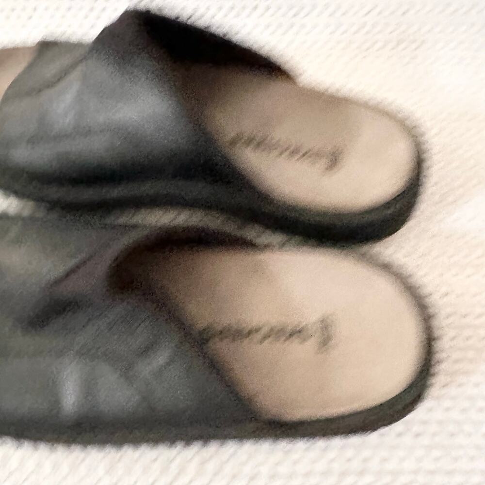 Skechers Y2K Vintage Black Leather Slide Slip On Sandals Comfort Open Toe Men 12 - Picture 5 of 7